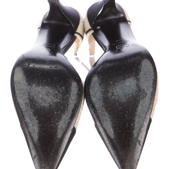 Chanel Pointed Toe Satin Pumps - Picture 5 of 5